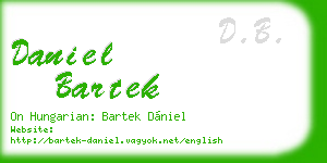 daniel bartek business card